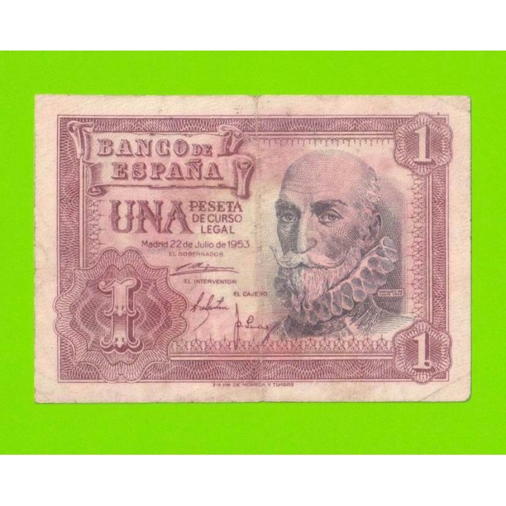 Испания - 1 песета - 1953 (серия W)
