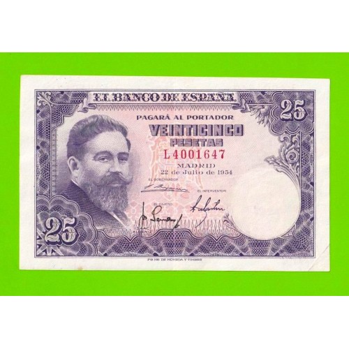 Испания - 25 песет - 1954