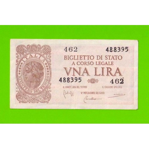 Италия - 1 лира - 1944