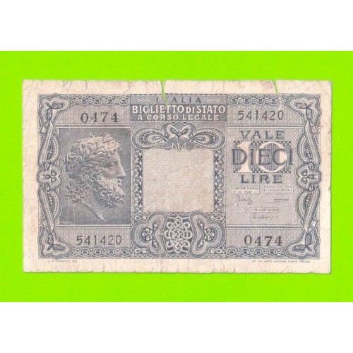 Италия - 10 лир - 1944
