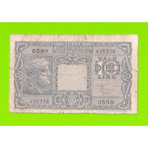 Италия - 10 лир - 1944