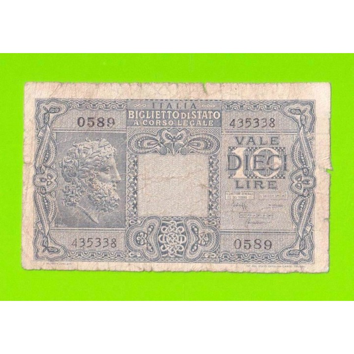Италия - 10 лир - 1944