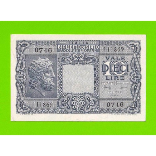 Италия - 10 лир - 1944