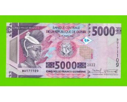 Гвинея - 5000 франков - 2022 - UNC!!!