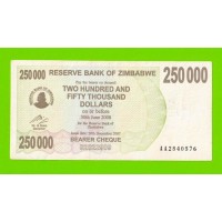 Зимбабве - 250000 долларов - 2007 (AA)
