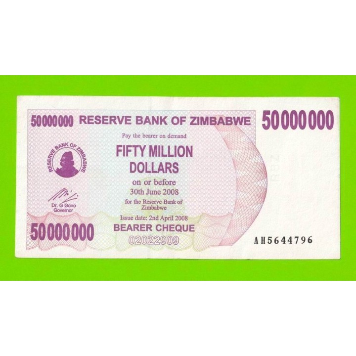 Зимбабве - 50000000 / 50 миллионов долларов - 2008 (AH)