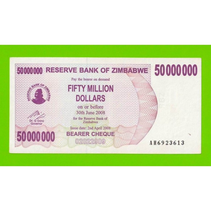 Зимбабве - 50000000 / 50 миллионов долларов - 2008 (AH)