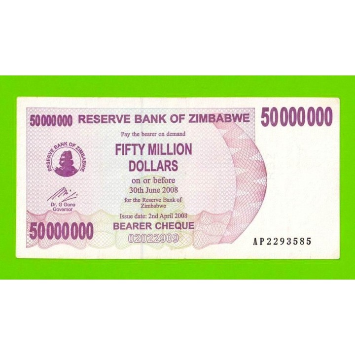 Зимбабве - 50000000 / 50 миллионов долларов - 2008 (AP)