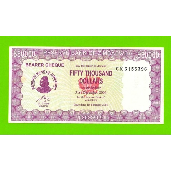 Зимбабве - 50000 долларов - 2006 (CK)
