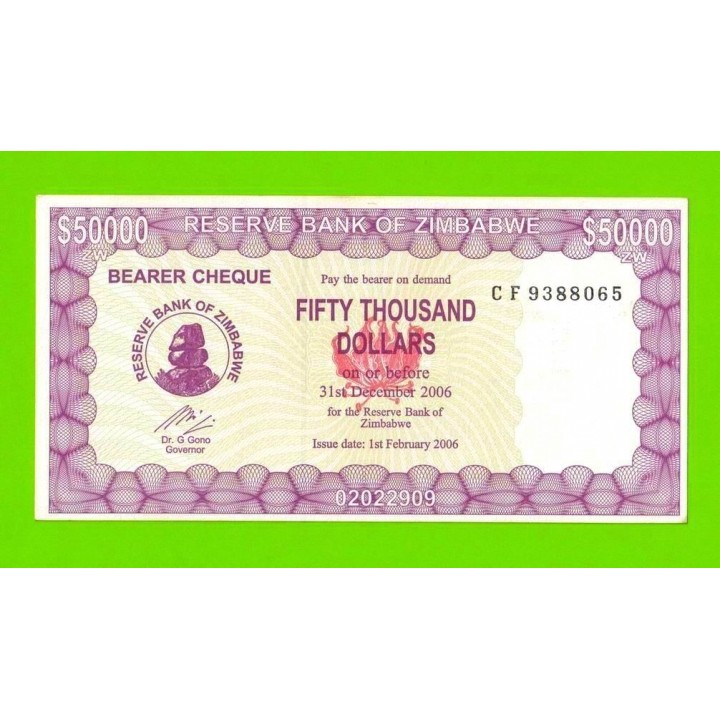 Зимбабве - 50000 долларов - 2006 (CF)
