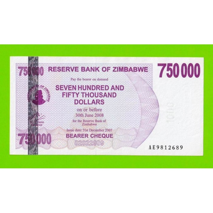 Зимбабве - 750000 долларов - 2007 (AE)