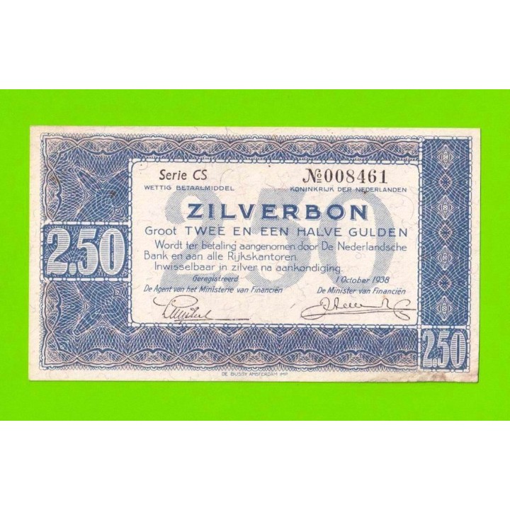 Нидерланды - 2,5 гульдена - 1938