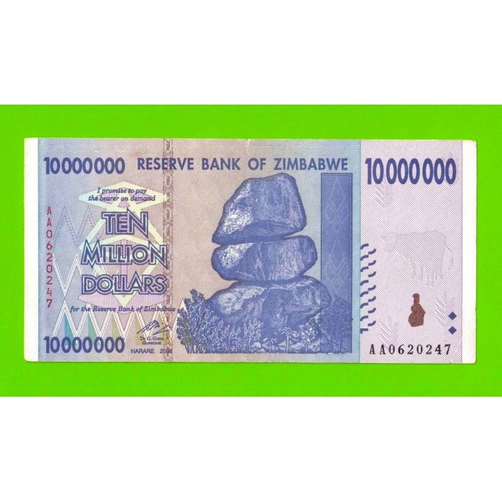 Зимбабве - 10000000 / 10 миллионов долларов - 2008 (AA)