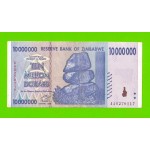 Зимбабве - 10000000 / 10 миллионов долларов - 2008 (AA)