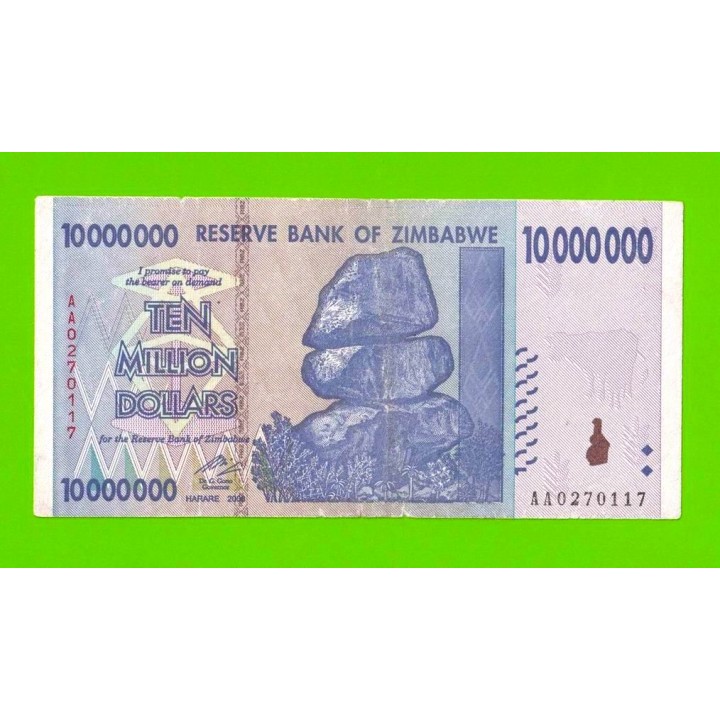 Зимбабве - 10000000 / 10 миллионов долларов - 2008 (AA)