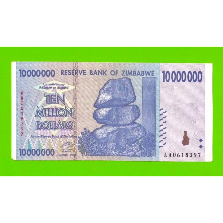 Зимбабве - 10000000 / 10 миллионов долларов - 2008 (AA)