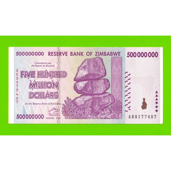 Зимбабве - 500000000 / 500 миллионов долларов - 2008 (AB)