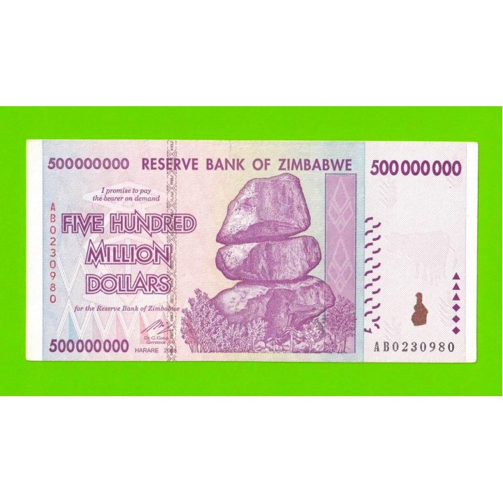 Зимбабве - 500000000 / 500 миллионов долларов - 2008 (AB)