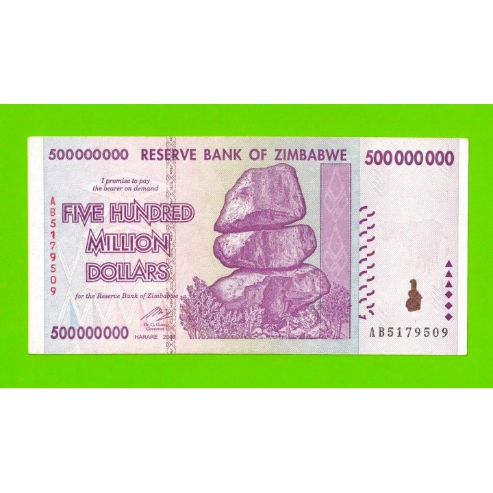 Зимбабве - 500000000 / 500 миллионов долларов - 2008 (AB)