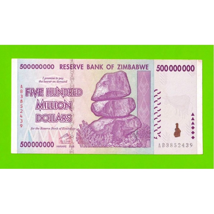 Зимбабве - 500000000 / 500 миллионов долларов - 2008 (AB)