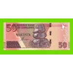 Зимбабве - 50 долларов - 2020 (AG) - aUNC!!!