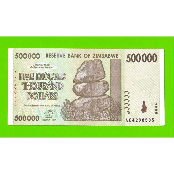Зимбабве - 500000 долларов - 2008 (AC)