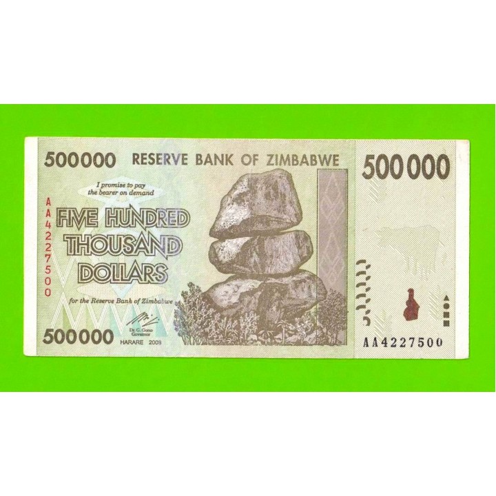Зимбабве - 500000 долларов - 2008 (AA)