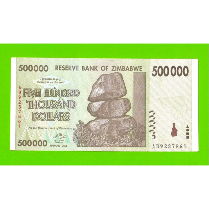 Зимбабве - 500000 долларов - 2008 (AB)