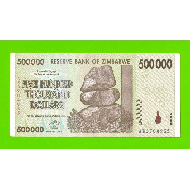 Зимбабве - 500000 долларов - 2008 (AB)