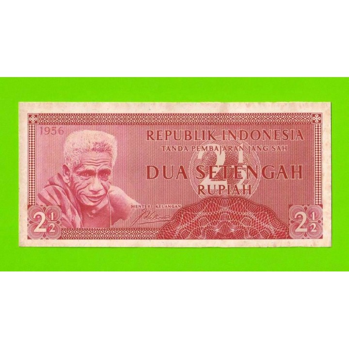 Индонезия - 2 1/2 рупии (2,5 рупии) - 1956 - пятна - aUNC!!!