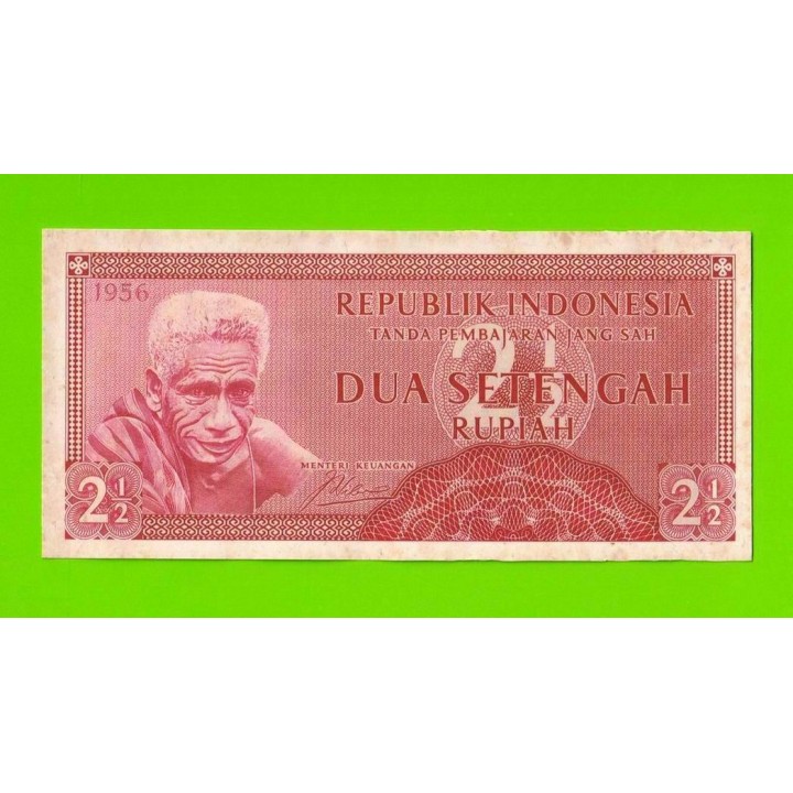 Индонезия - 2 1/2 рупии (2,5 рупии) - 1956 - пятна - aUNC!!!