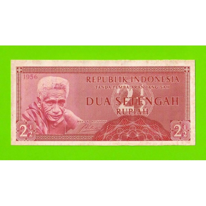 Индонезия - 2 1/2 рупии (2,5 рупии) - 1956 - пятна - aUNC!!!