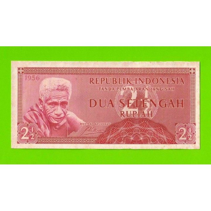 Индонезия - 2 1/2 рупии (2,5 рупии) - 1956 - пятна - aUNC!!!