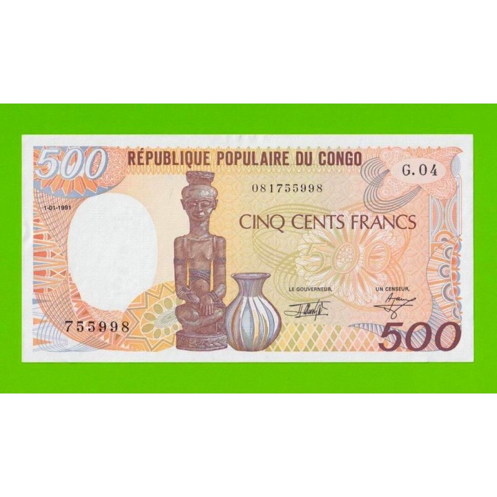 Конго - 500 франков - 1991 - UNC-!!!
