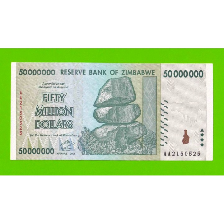 Зимбабве - 50000000 / 50 миллионов долларов - 2008 (AA)