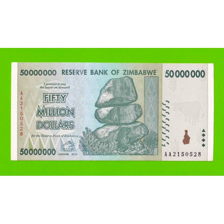Зимбабве - 50000000 / 50 миллионов долларов - 2008 (AA)