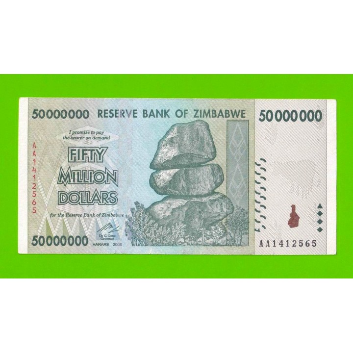 Зимбабве - 50000000 / 50 миллионов долларов - 2008 (AA)