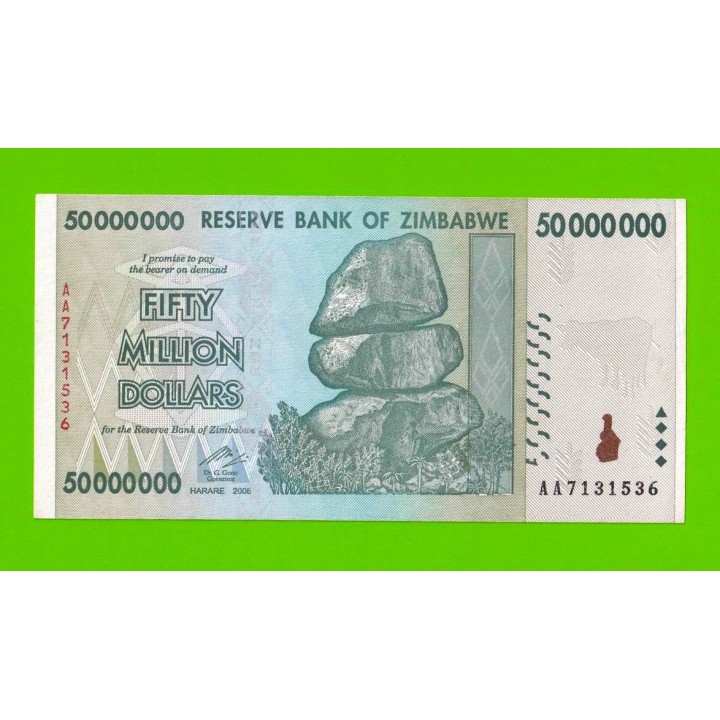 Зимбабве - 50000000 / 50 миллионов долларов - 2008 (AA)