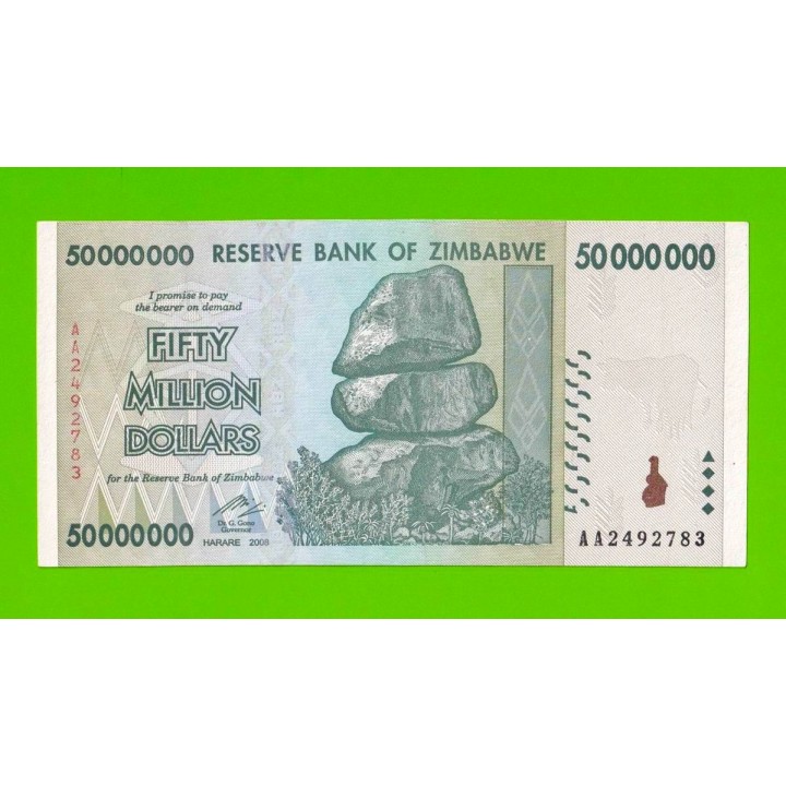 Зимбабве - 50000000 / 50 миллионов долларов - 2008 (AA)