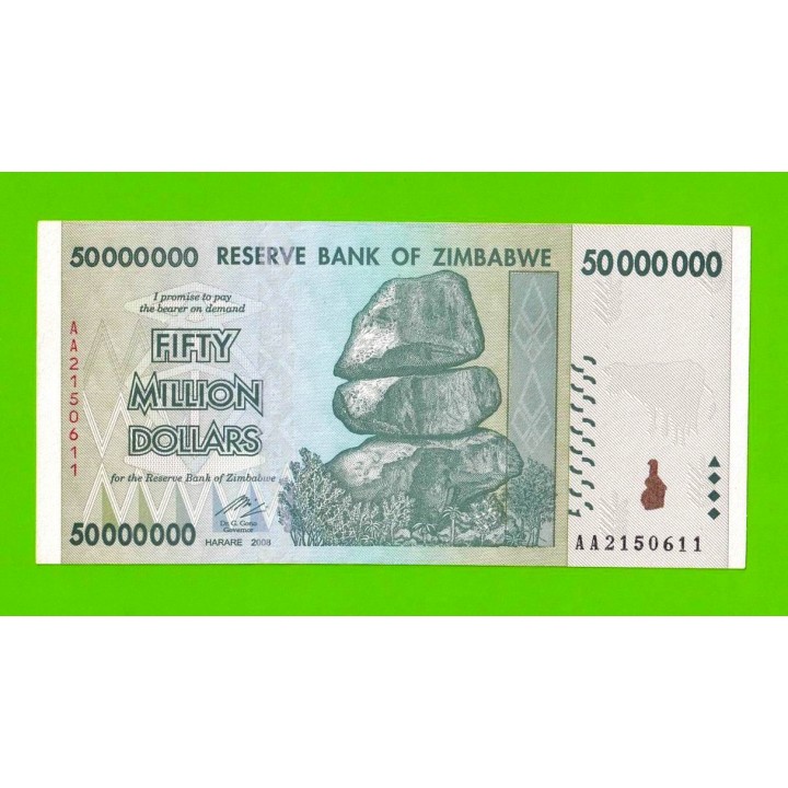 Зимбабве - 50000000 / 50 миллионов долларов - 2008 (AA)