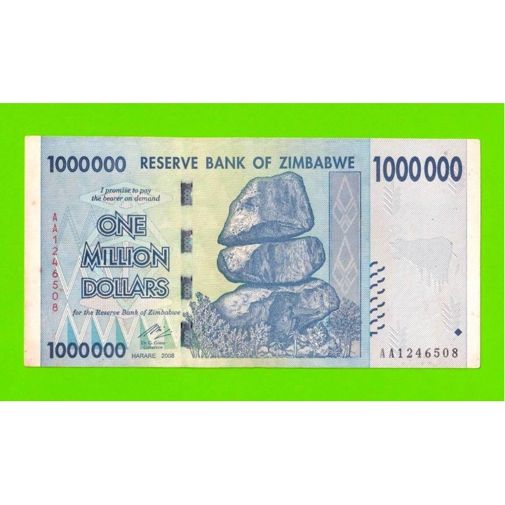 Зимбабве - 1000000 / 1 миллион долларов - 2008 (AA)