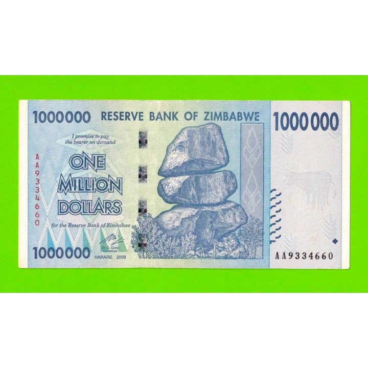 Зимбабве - 1000000 / 1 миллион долларов - 2008 (AA)
