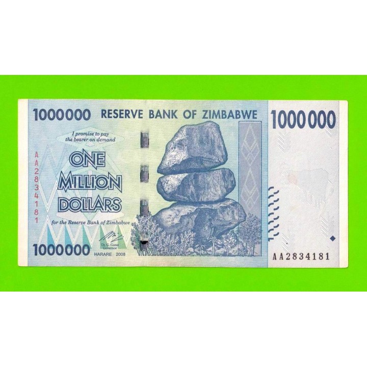 Зимбабве - 1000000 / 1 миллион долларов - 2008 (AA)