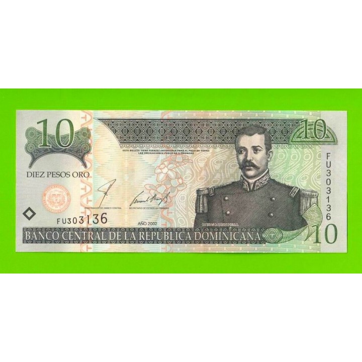 Доминикана - 10 песо - 2002 - UNC!!!
