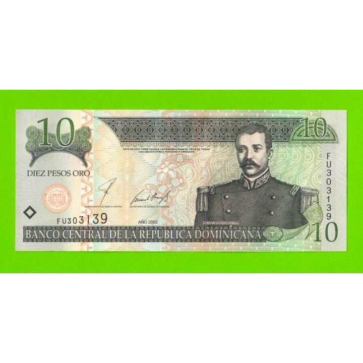 Доминикана - 10 песо - 2002 - UNC!!!