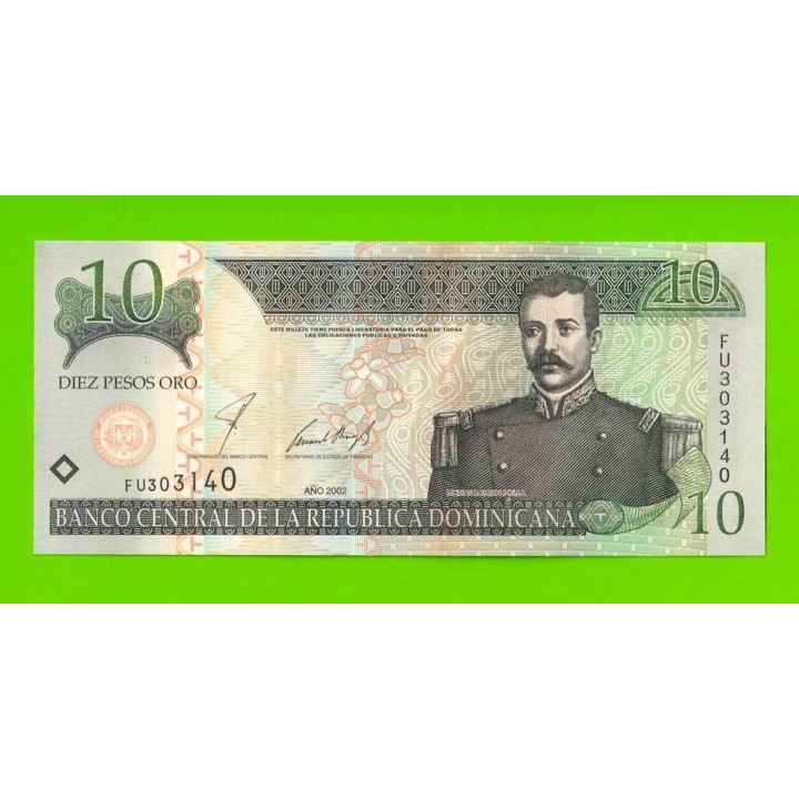Доминикана - 10 песо - 2002 - UNC!!!