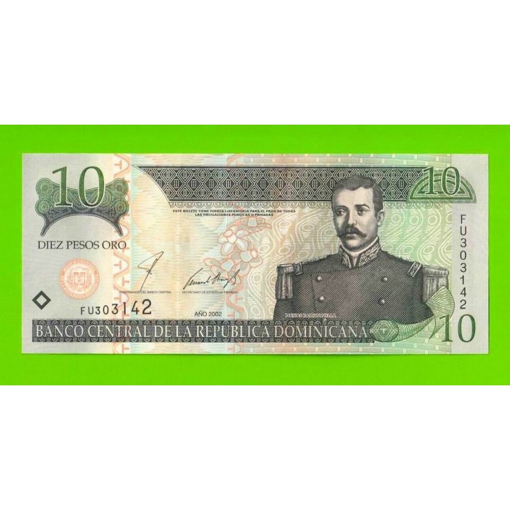 Доминикана - 10 песо - 2002 - UNC!!!