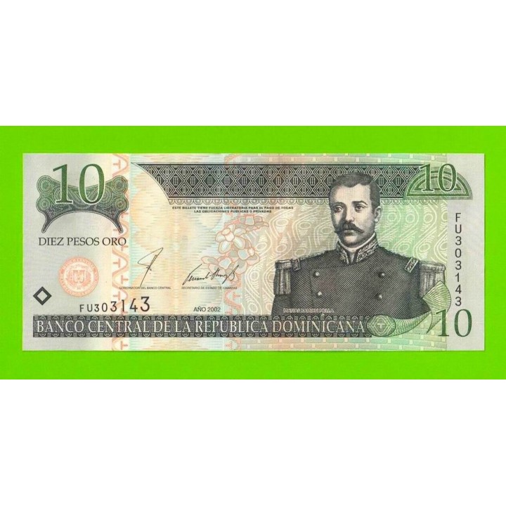 Доминикана - 10 песо - 2002 - UNC!!!