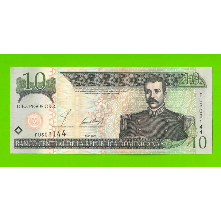 Доминикана - 10 песо - 2002 - UNC!!!