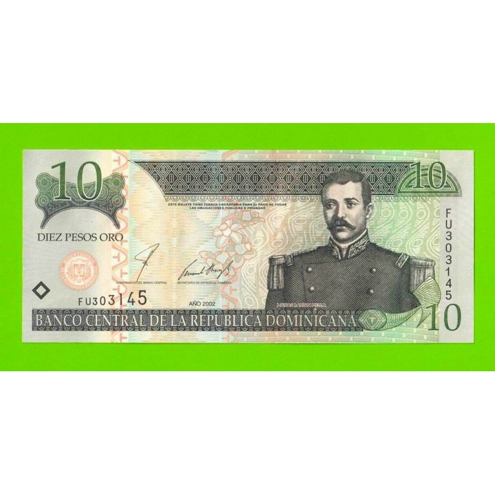 Доминикана - 10 песо - 2002 - UNC!!!